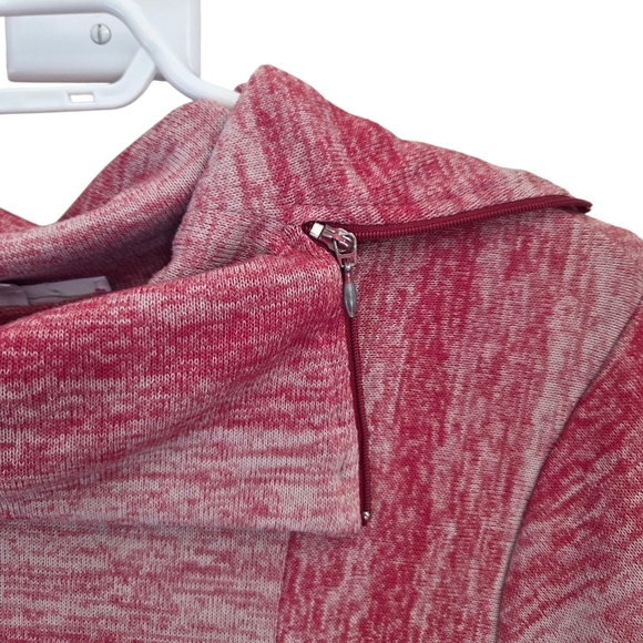 Cleo Pink  Cowl Neck Sweater with Cozy Knit Texture Size XL - Picture 3 of 6